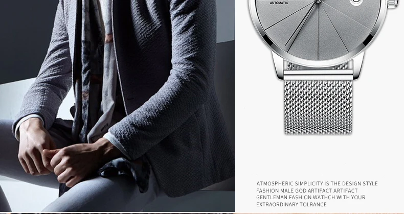 Япония автоматический переход Для мужчин t BINGER Для мужчин Топ Элитный бренд механические часы Уникальный тонкий дизайн кожаный ремешок horloges mannen
