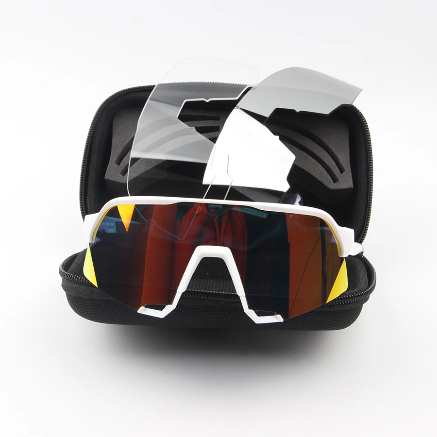 S3white red lens 100 Питер новые S3 велосипедные солнцезащитные очки sagan LE коллекция MTB велосипедные очки солнцезащитные очки speed sagan - Цвет: S3white red lens