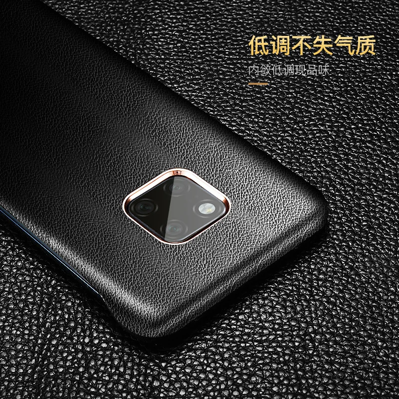 Бескаркасный чехол для телефона huawei mate 20 mate 20 Pro полностью зернистая кожа бизнес Ретро винтажный Чехол для задней панели из натуральной воловьей кожи