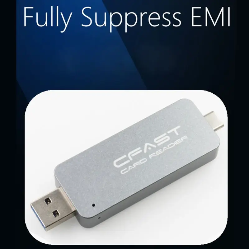 CFast кард-ридер USB3.1 двухпортовый USB-A USB-C портативный GEN2 10 Гбит/с
