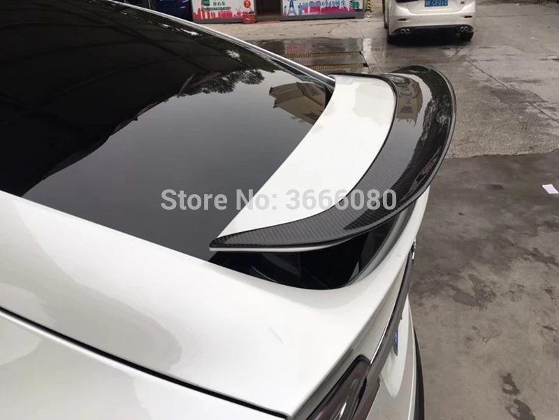 Новинка для Tesla модель X настоящий карбоновый Материал задний спойлер на крышу для губ багажник сапог хвост крыло авто части украшения