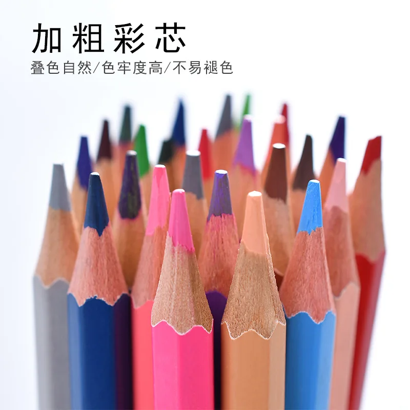 

Soonye Water Soluble Colored Pencil 24 Color 36 Color 48 Color 72 Color Lead Painting Fill Color Pencil Painted Hand-Painted