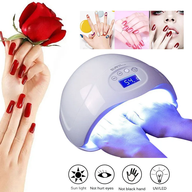 48W Smart Ice Lamp Nail Lamp Beauty Health Dry Lighting Uv Nail Lamp For Gel Polish uv lamp Motion Sensing Manicure Salon Tool
