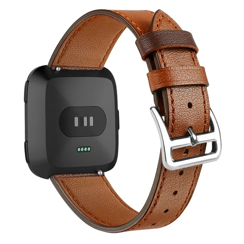 Кожаный ремешок для Fitbit Versa band Versa correa сменный Браслет ремешок smartwatch fitbit Versa аксессуары для часов - Цвет ремешка: brown
