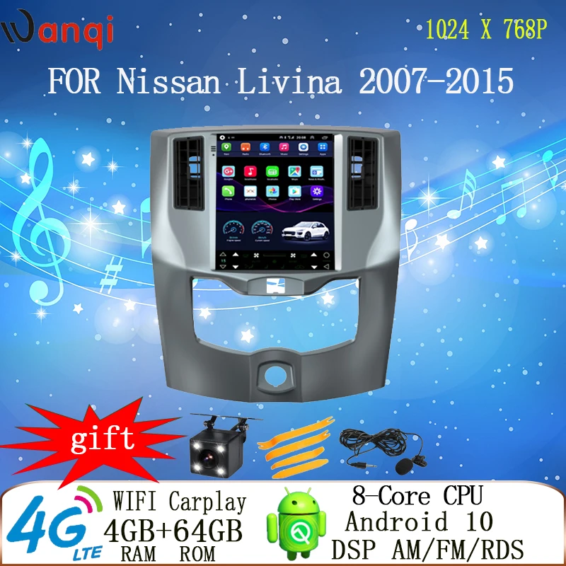 

Мультимедийный плеер с GPS-навигацией, 9,7 дюймов, в стиле Tesla, Android 10,0, для Nissan Livina 2007-2015, вертикальный экран, радио, аудио