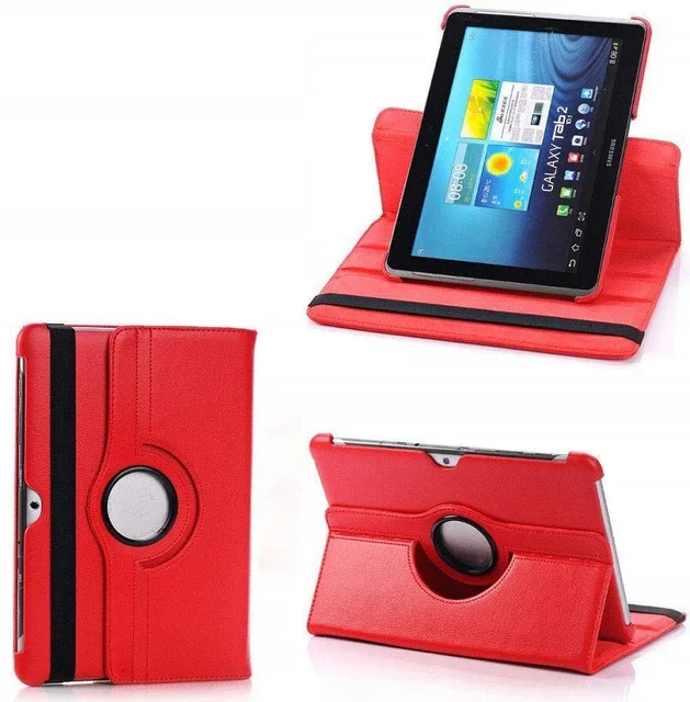 360 Degree Rotating Case for Samsung Galaxy Tab 2 Accessories Gadget Mobile Casing cb5feb1b7314637725a2e7: Black|Blue|Dark Blue|Green|only screen glass|Pink|Purple|Red|rose red|White