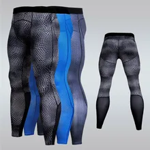 Мужские компрессионные штаны для бега, фитнеса, штаны для спортзала, пробежки, спортивные Леггинсы, спортивные штаны для бега, Стрейчевые штаны