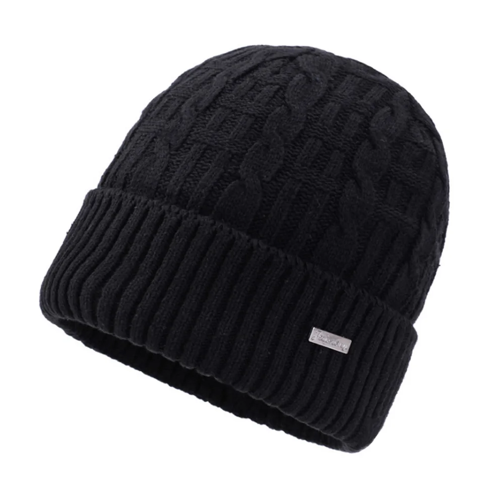 [AETRENDS] Теплая Флисовая шапка с черепом и манжетами, вязаная зимняя шапка, много цветов, много упаковок, Z-10070