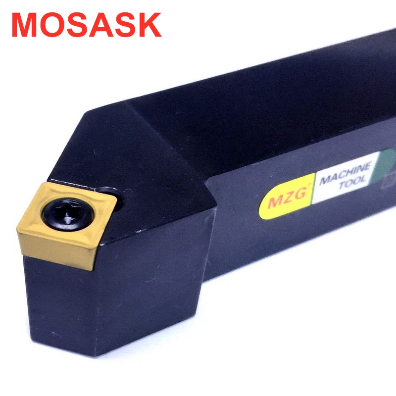 

MOSASK SSSCR1616H09 Square Handle Bar SSSCR Cutter Adapter Indexable Carbide Insert CNC Lathe External Turning Tools