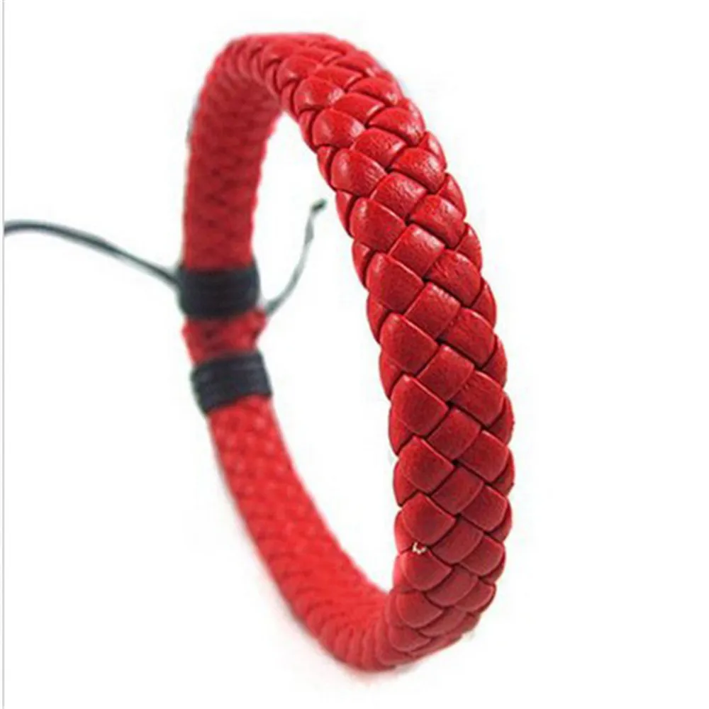 Simple Design Leather Bracelet For Women Men Punk Rope Chain Charms Bangles Gothic Jewelry Gifts A621