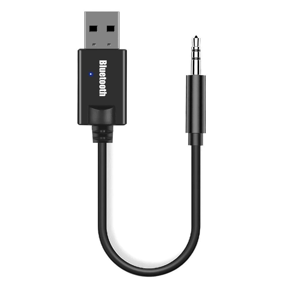 KEBIDU Car Bluetooth 5.0 Audio Adapter Receiver Wireless Music 3.5mm AUX Jack Audio Receptor USB Bluetooth for Autoradior Mono