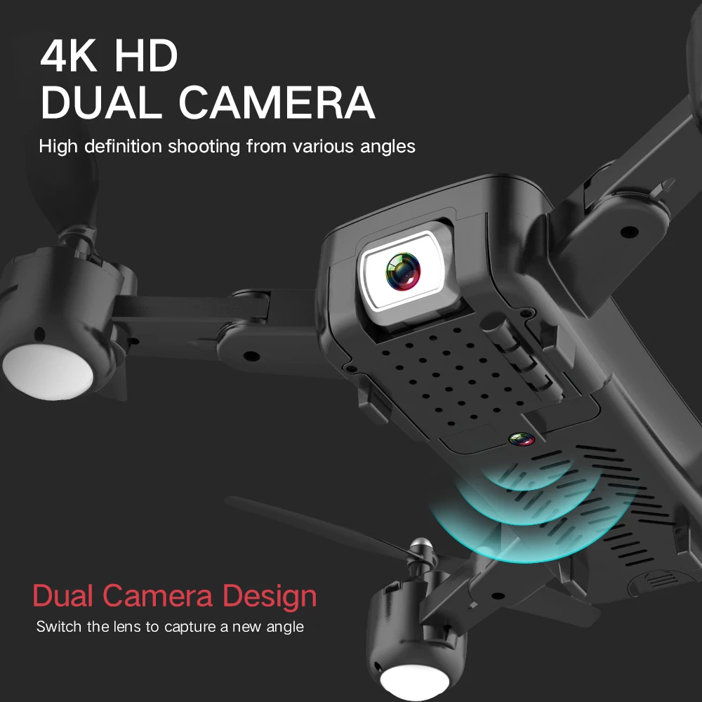 F88 RC Квадрокоптер Дрон 4k Профессиональный двойная камера WIFI FPV дроны оптический