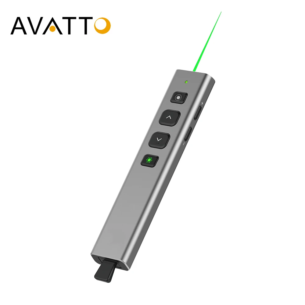 AVATTO металлический чехол-прожектор GreenLaser 2 4G беспроводной презентационный пульт