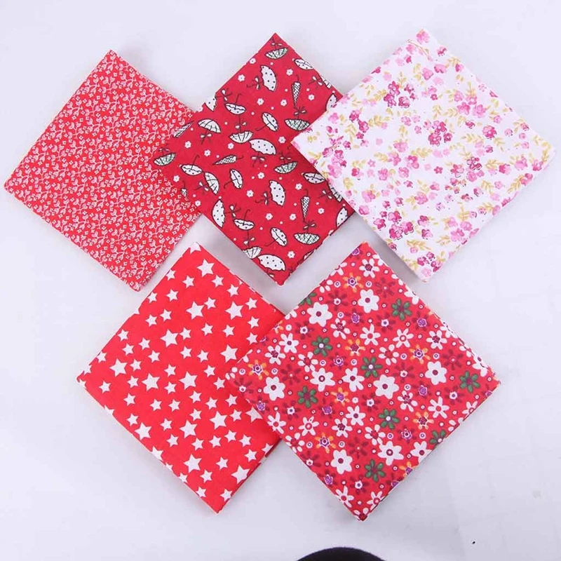 

5pcs Children Handkerchief Cotton Colorfast Printed Hanky Soft Small Floral DIY Hand Stitched Handkerchief 50*50cm Drop Shipping