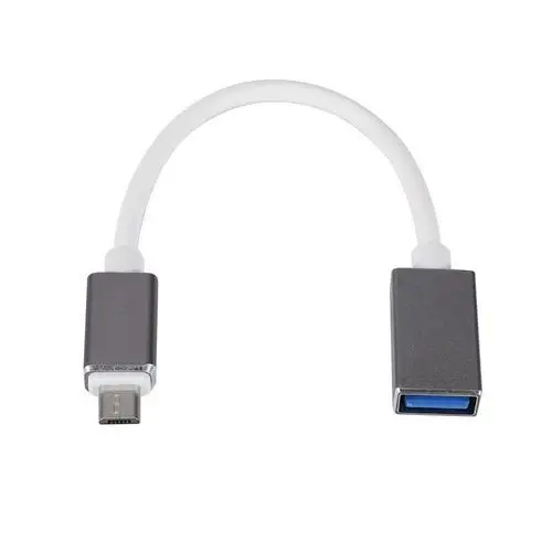 Type-C OTG адаптер usb-кабель 3,3 type C штекер USB 3,3 Женский OTG кабель для передачи данных адаптер для MacBook Pro samsung S9 USB-C OTG - Цвет: Gray