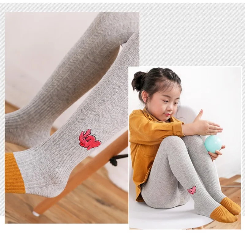 Осенние леггинсы для маленьких девочек, От 1 до 7 лет, Мягкие штаны, леггинсы, милые детские эластичные штаны с рисунком крыльев, теплые штаны