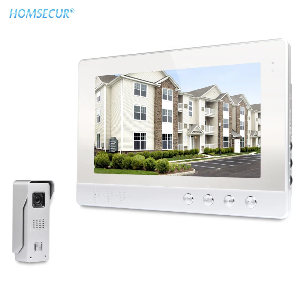 

EU Delivery HOMSECUR 10.1" Video Door Phone Intercom System with IR Night Vision for Home Security XC002+XM101-S