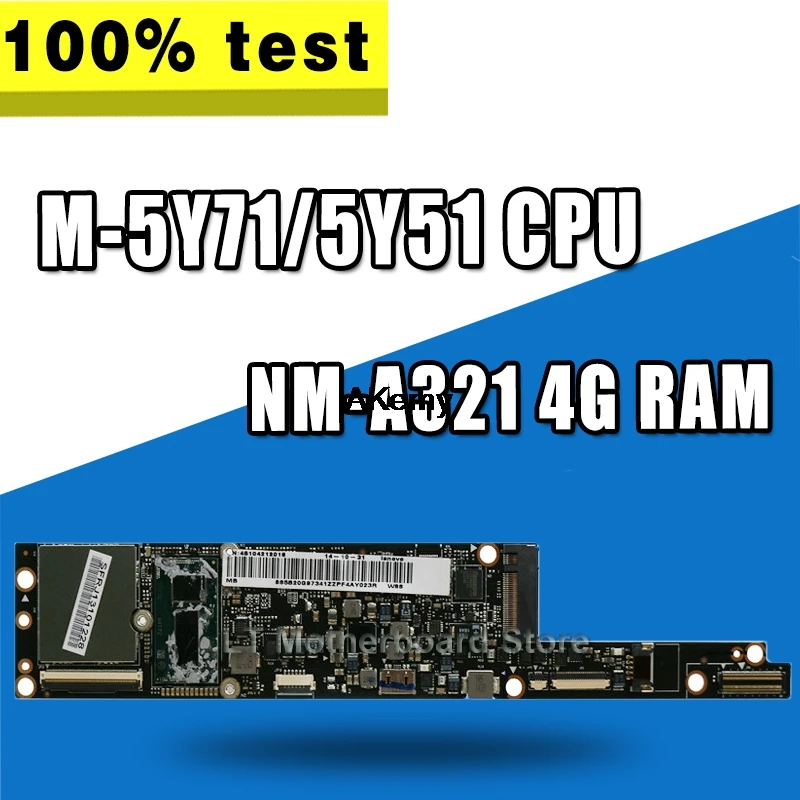 

AIUU2 NM-A321 Laptop motherboard for Lenovo YOGA3 Pro 13 Test original mainboard 4G-RAM M-5Y71/5Y51 CPU