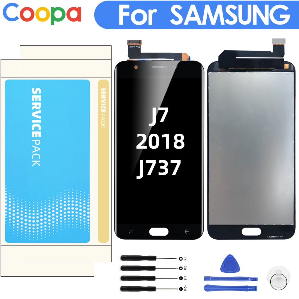 

100% Original 5.5" LCD For Samsung Galaxy J7 2018 J737 LCD Display Touch Screen Assembly Display Replacement Parts