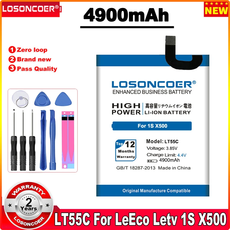 LOSONCOER LT55C 4900mAh Lithium-ion Polymer Battery For LeEco Letv 1S X500 | Мобильные телефоны и аксессуары