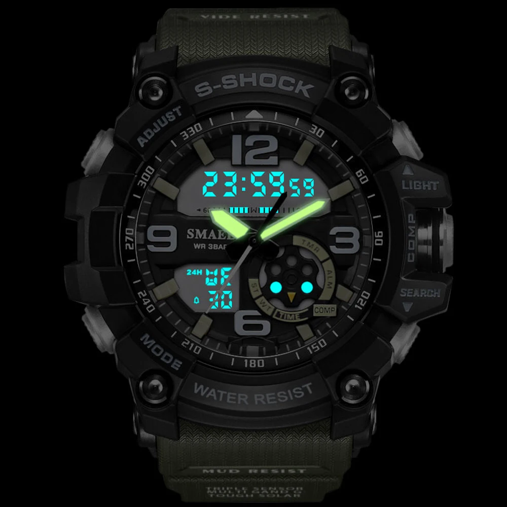 Top Brand Men Sports Watches Military Watch Casual LED Digital Watch Multifunctional Wristwatches 50M Waterproof Student Clock