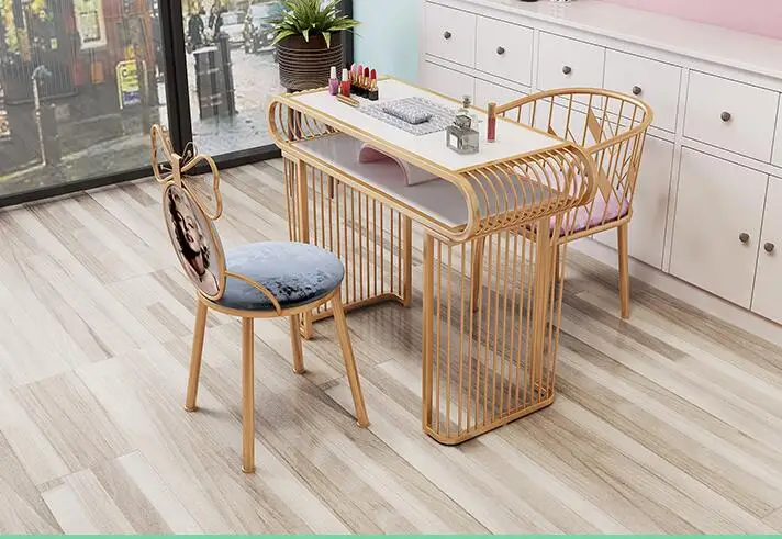 Manicure table and chair net red manicure station