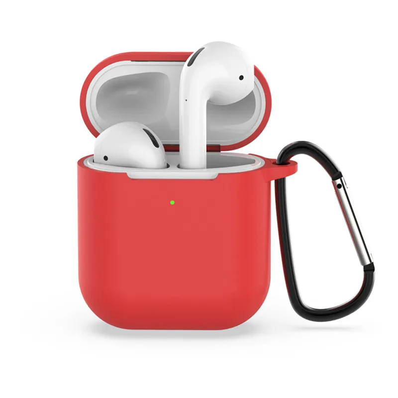 red Роскошный светящийся чехол для Airpods 2 1 чехол мягкий чехол для наушников Защитный чехол для Apple airpod air pods 2 Funda Naushnik - Цвет: red