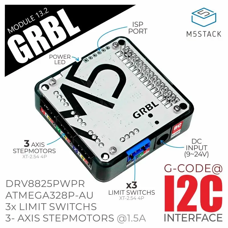 Oficial Grbl Módulo 13.2 Stepmotor Driver Drv8825 M5stack Acessórios p/ quadro de demonstração - Imagem 2