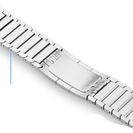 Silver Для Apple Watch Series 5 4 3 2 1 из нержавеющей стали, ремешок с пряжкой-бабочкой для часов iWatch 44 мм 40 мм 42 мм 38 мм - Цвет ремешка: Silver