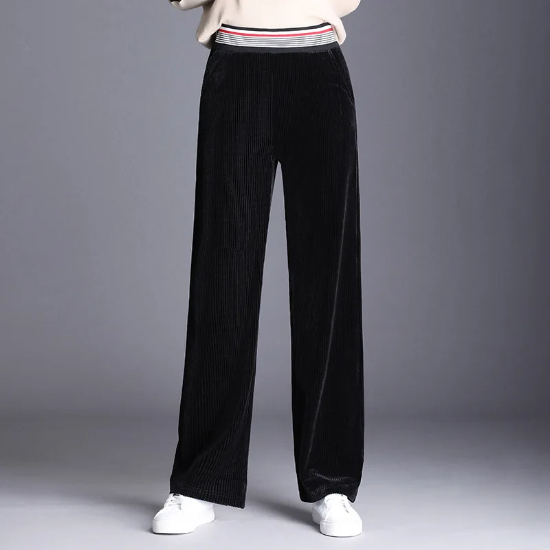 Plus Size Women Wide Leg Pants Elastic 
