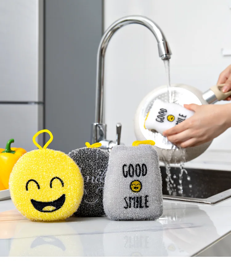 Life Creative Scouring Pad Dish-washing Sponge Household Kitchen Dish-washing Sponge Cleaning cloth Multi-functional Combination