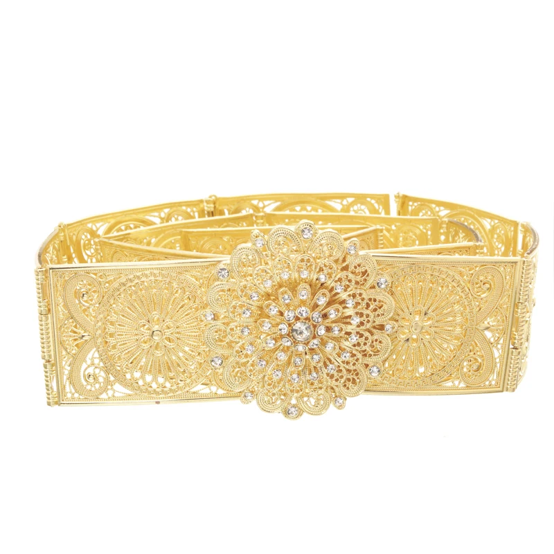 GOLD white Модный металлический свадебный пояс с кристаллами и вырезами, предназначенный для женщин, свадебный пояс, ювелирный пояс новейшего стиля - Цвет: GOLD white