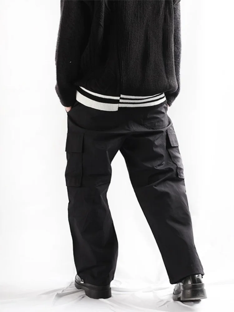 Men's Overalls Spring And Autumn New Personality Side Pocket Decoration Fashion Casual Versatile Loose Oversized Pants