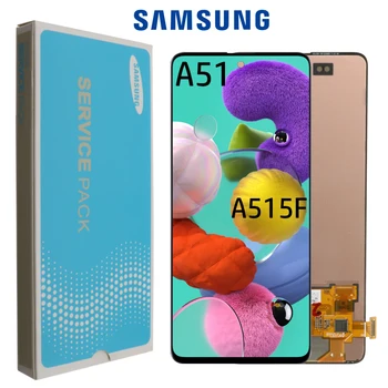 

Original AMOLED For Galaxy A51 LCD with frame Digitizer Sensor Assembly For Samsung A51 Display A515 A515F A515F/DS,A515FD A515F