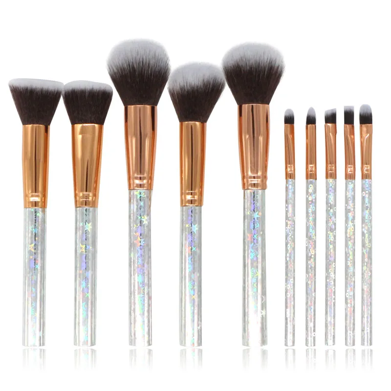 

10pcs/set Makeup Brushes Set marble Handle Powder Foundation Eyebrow Eyeliner Face MakeUp Brush Set with makeup bag