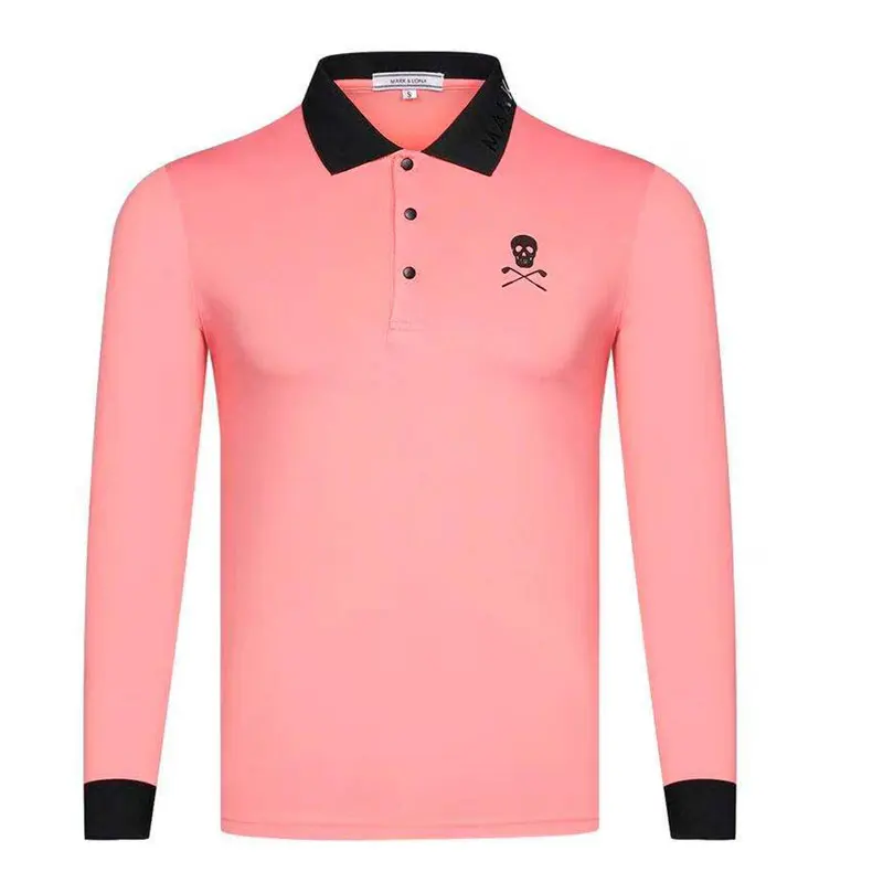 Новая одежда для гольфа; сезон весна-лето; спортивная футболка с длинными рукавами; футболка для гольфа; футболка для отдыха; Cooyute; - Цвет: Розовый