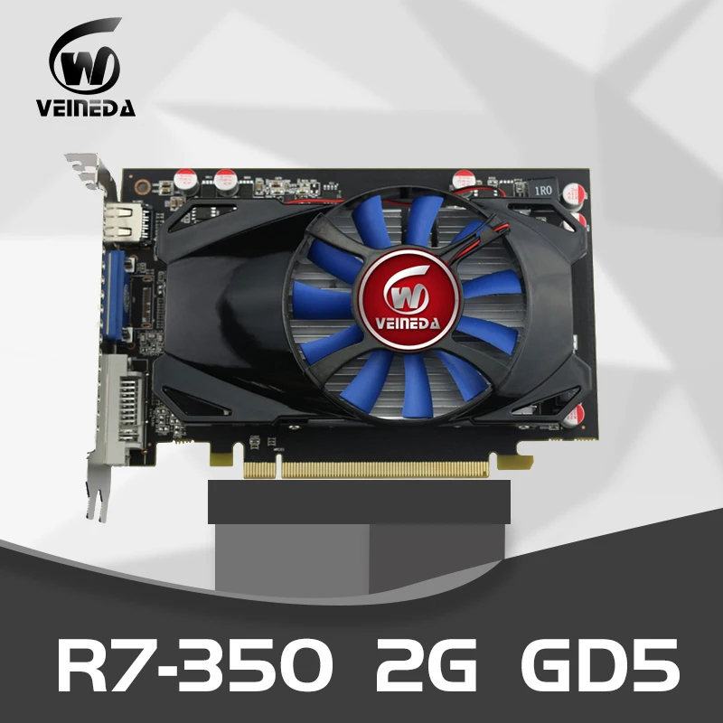 Jogo de Mesa R7-350 para Ati Placa Gráfica Original Desktop r7 350 2 gb Gddr5 128bit Independente Pci Express 2.0 Radeon Gpu