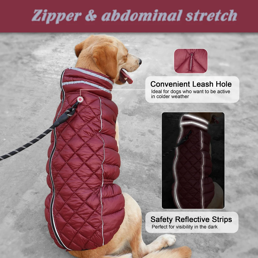 Abrigo grueso y cálido para mascotas, chaqueta impermeable de invierno para perros, ropa para mascotas, para perros medianos y Labrador y chaquetas para perro| - AliExpress