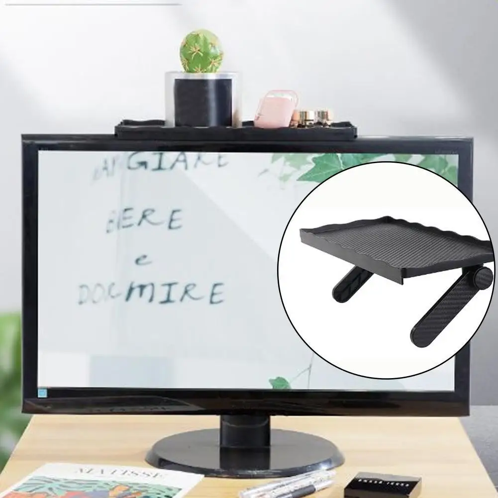 

Adjustable Screen Top Shelf Display Shelf Computer Monitor Desktop Desk Riser Storage TV Stand Rack K8G8