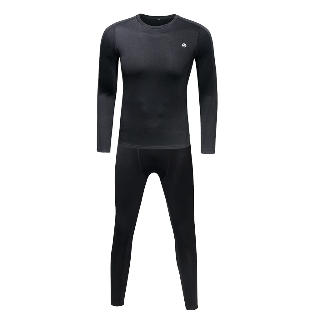 Thermal Underwear Fleece Long Sleeve Long Johns Base Layer Top & Bottom Set Thermal Underwear Set for Skiing 