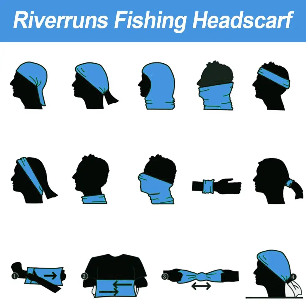 UPF50+ Sun Protection Fingerless Fishing Gloves and Headscarves for Men and Women Fishing Boating kayaking Hiking