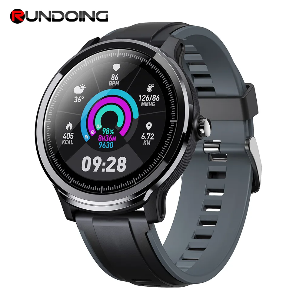 Мужские смарт часы RUNDOING SN80 полноразмерный сенсорный экран 1 3 дюйма пульсометр