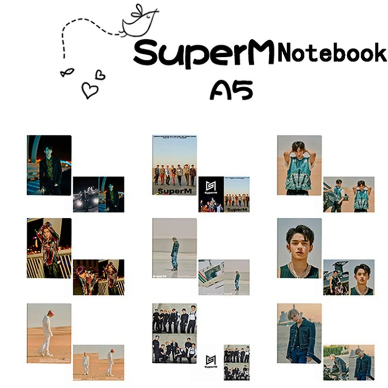 1 шт. KPOP SuperM JOPPING дневник записная книжка канцелярская книга записная книжка s канцелярские принадлежности веер подарок