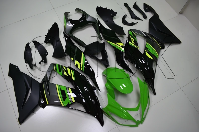 Для 636 Zx-6r Пластик Обтекатели 636 Zx-6r, 15, 16 лет, цвета: черный, зеленый кузов Zx6r 2013- обтекатели