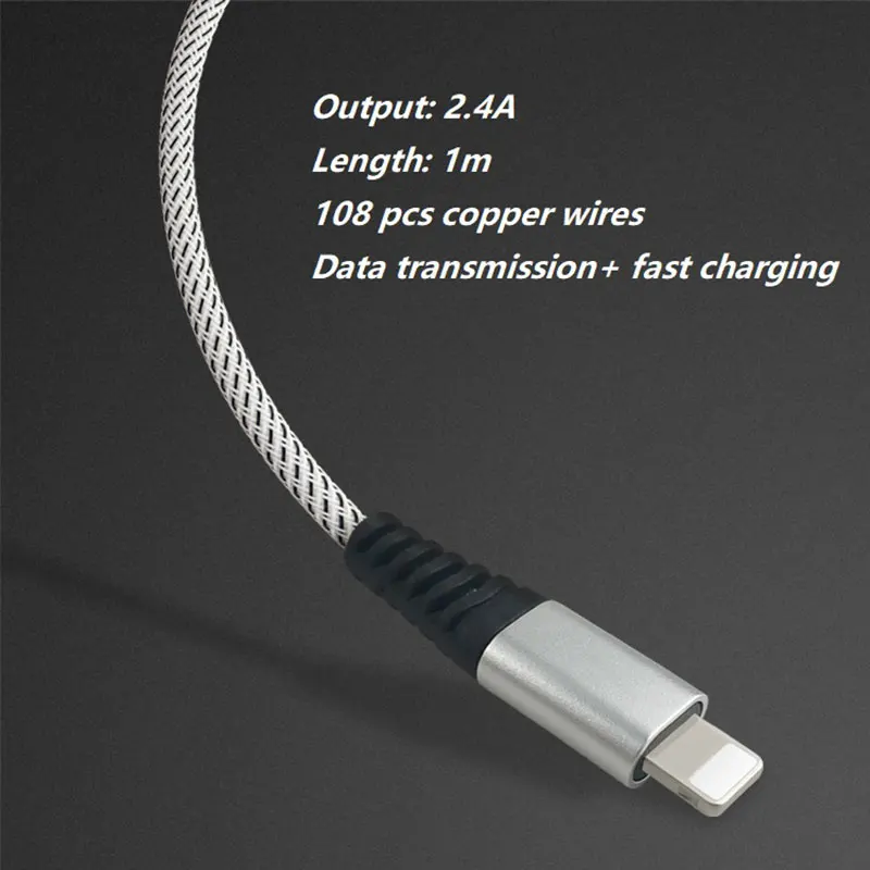 Быстрая зарядка нейлоновый плетеный кабель Micro USB кабель для передачи данных для type-C кабель телефон USB зарядное устройство для iphone x 87 lightnin кабель
