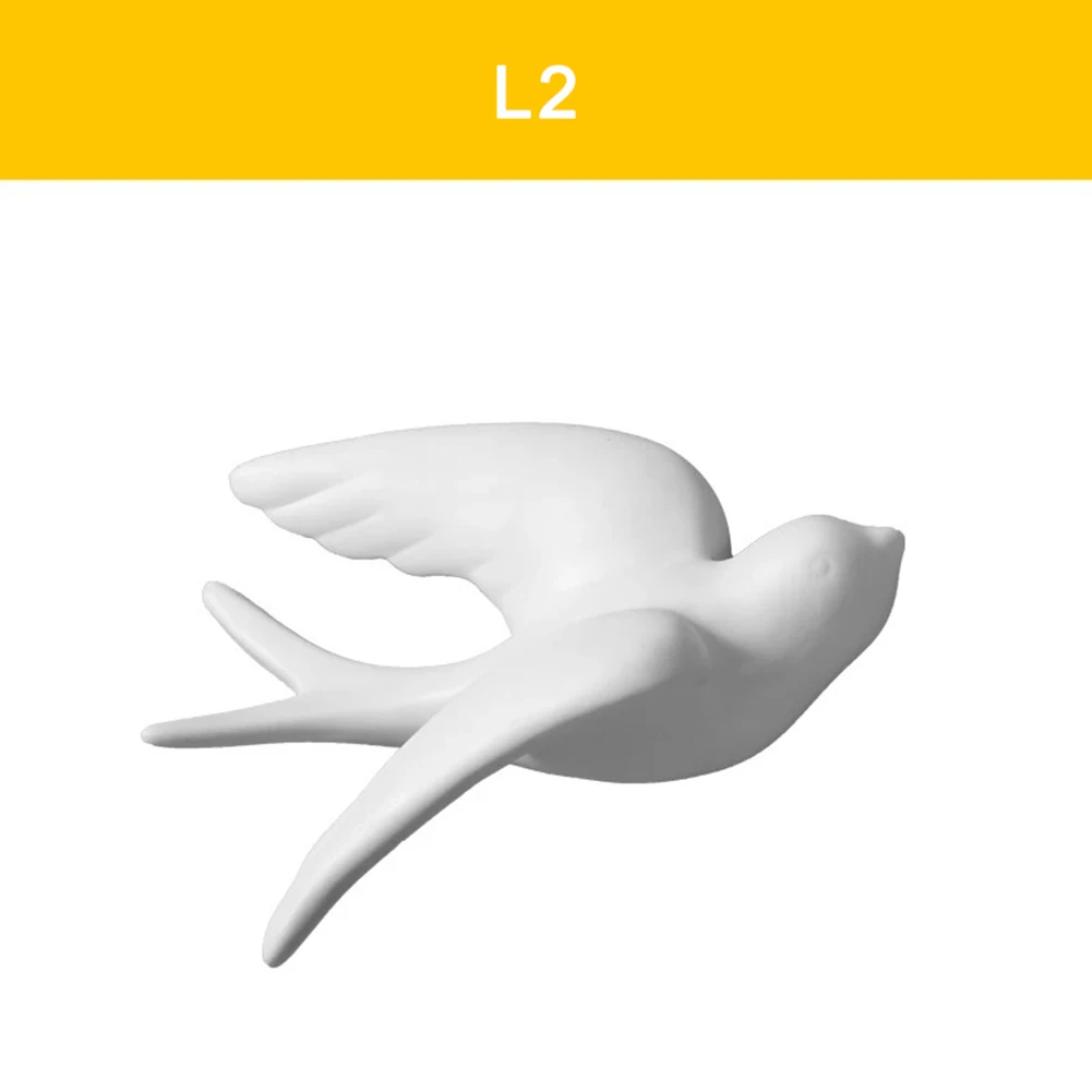 L2 Высокая 1 шт. 3D керамические птицы фрески настенные подвесные украшения ремесла украшения для дома UEJ - Цвет: L2
