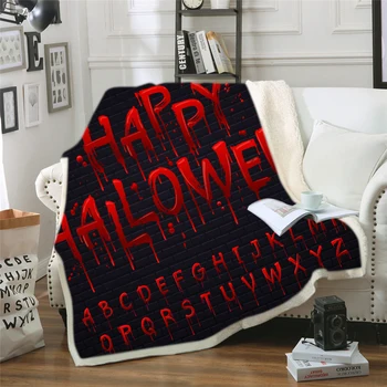 

Dropship Vintage Halloween Pumpkin Blanket Soft Warm Cozy Bed Couch Lightweight Polyester Microfiber Blanket