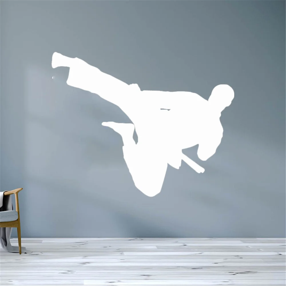 Korean Martial Art Vinyl Wall Sticker Taekwondo Club Murals Karate