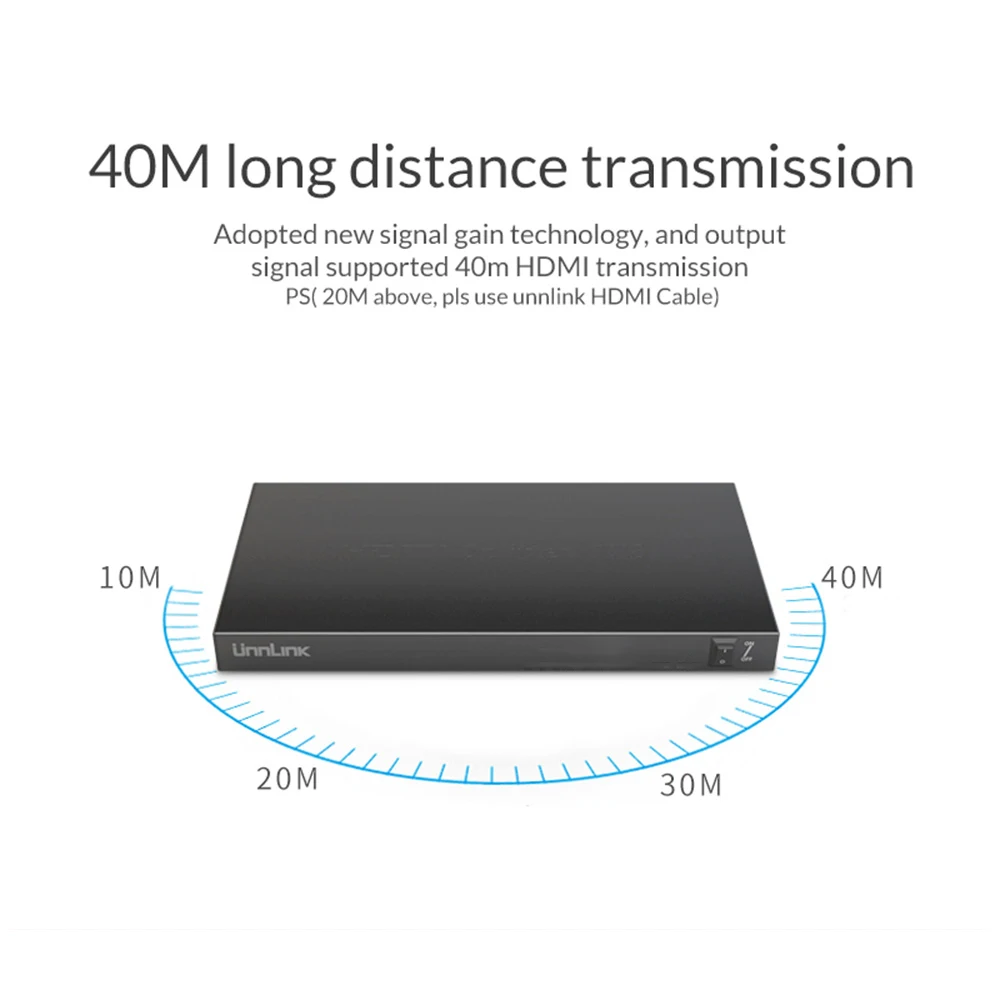 Unnlink HDMI Splitter 1X8 1080p@60Hz HDMI Splitter 8 Ports Box Auto Switch 1 In 8 Out Support cascade for Smart LED TV mi box