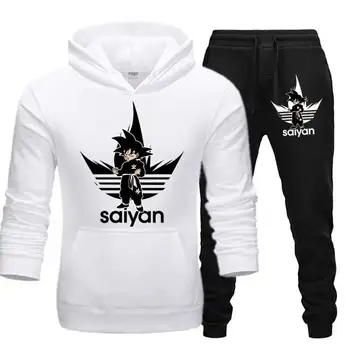 

SAIYAN Men's Sets drop shipping hoodies+Pants Harajuku wholesale Sport Suits Casual Sweatshirts Tracksuit Sportswear plus S--3XL
